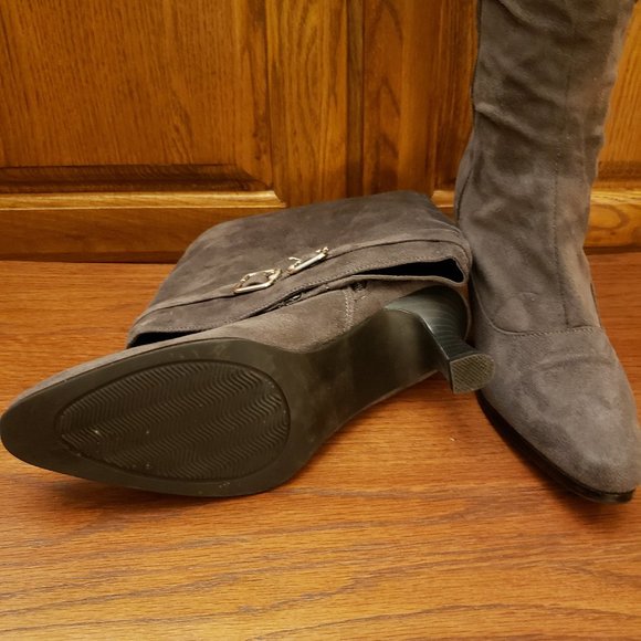 Suede Look Wide Calf Boots! - Picture 8 of 12